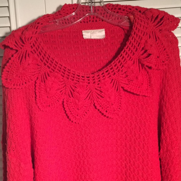 Sweater, L- Xl, Tunic Sweater, crocheted knitted - Picture 3 of 4